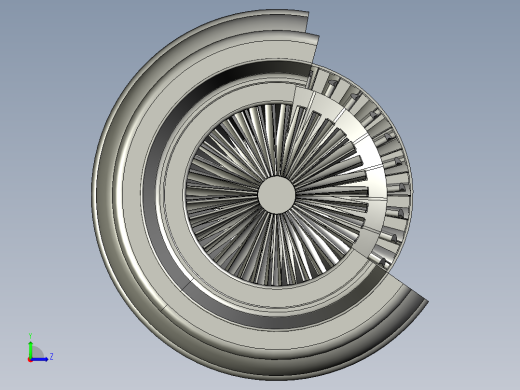 燃气轮机122---模型格式为 stp左视缩略图