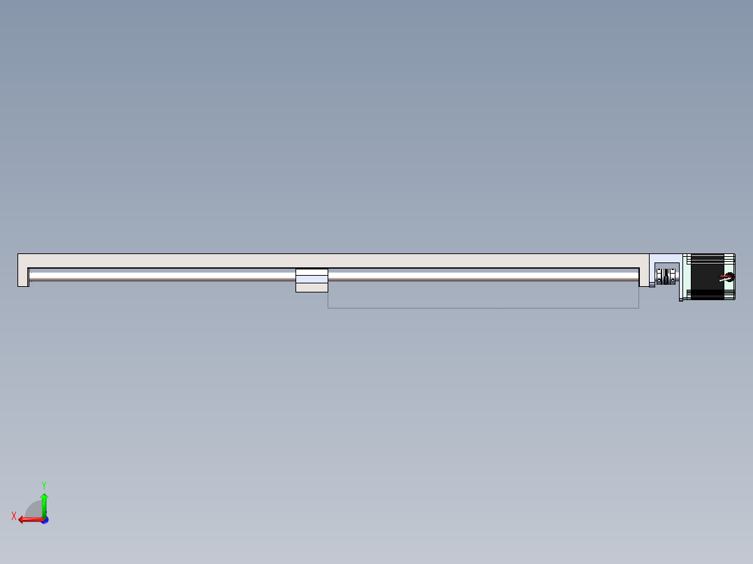 伺服 联轴器 丝杆（直径20mm 行程1600mm）后视图