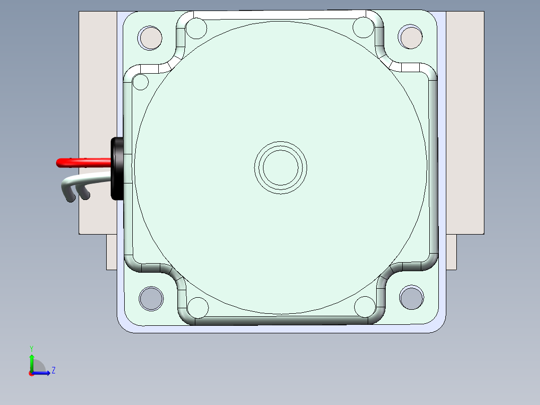 伺服 联轴器 丝杆（直径20mm 行程1600mm）左视图