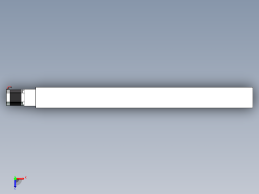伺服 联轴器 丝杆（直径20mm 行程1600mm）俯视缩略图