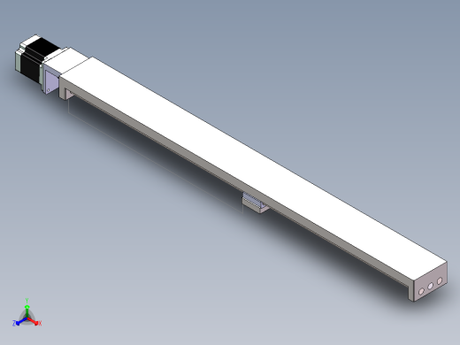 伺服 联轴器 丝杆（直径20mm 行程1600mm）正等轴测缩略图