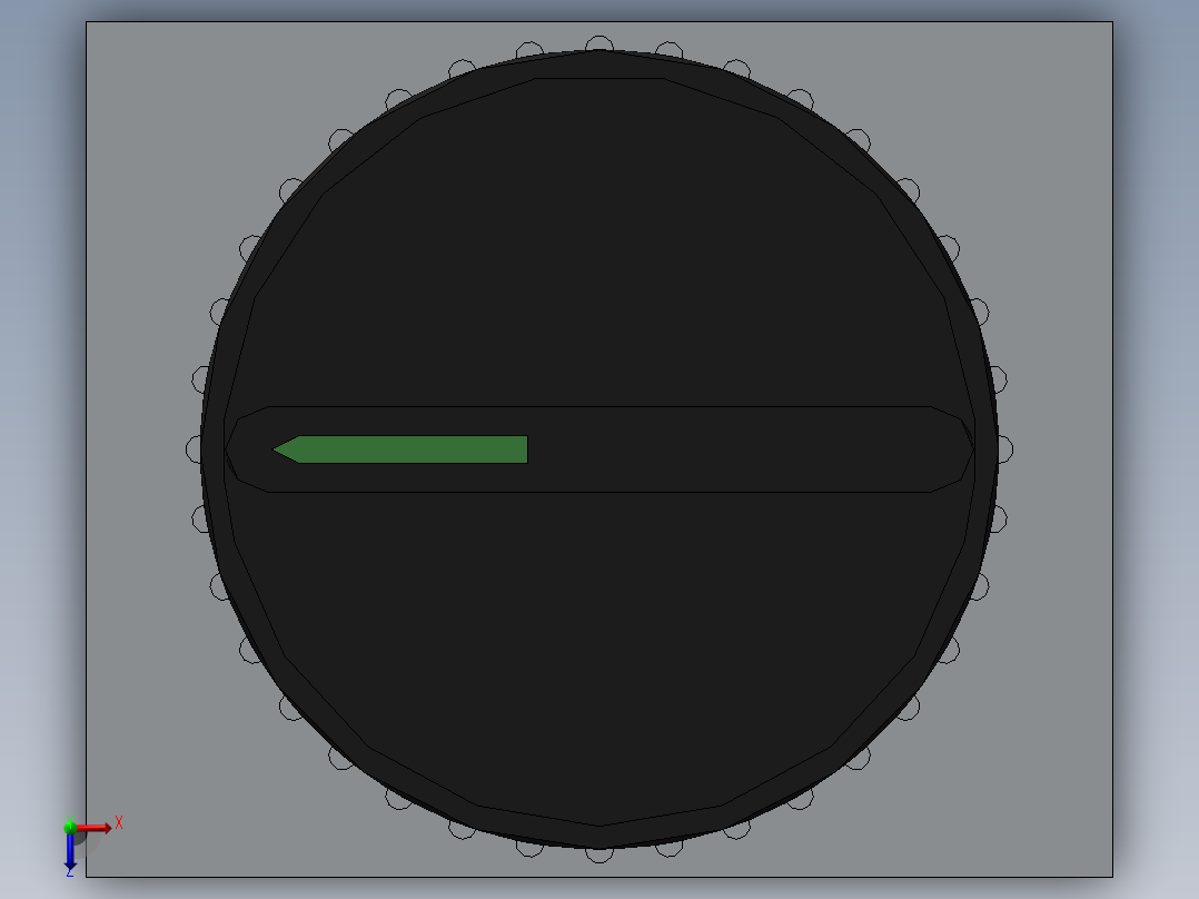 旋钮开关YW1S-2E10(自锁二档开关)俯视图