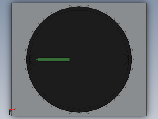 旋钮开关YW1S-2E10(自锁二档开关)俯视缩略图