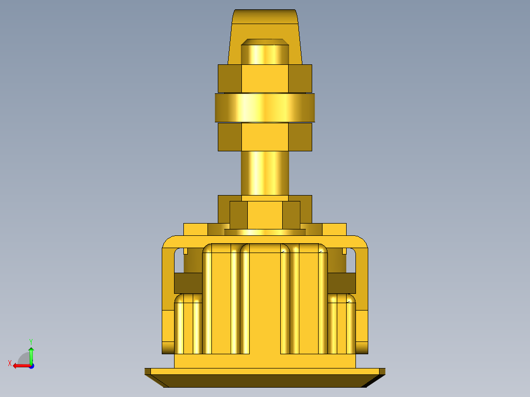 防水迫緊式門扣(C)5573-3D多系列多零件图纸模型后视图