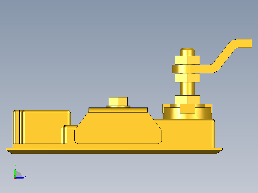 防水迫緊式門扣(C)5573-3D多系列多零件图纸模型左视图