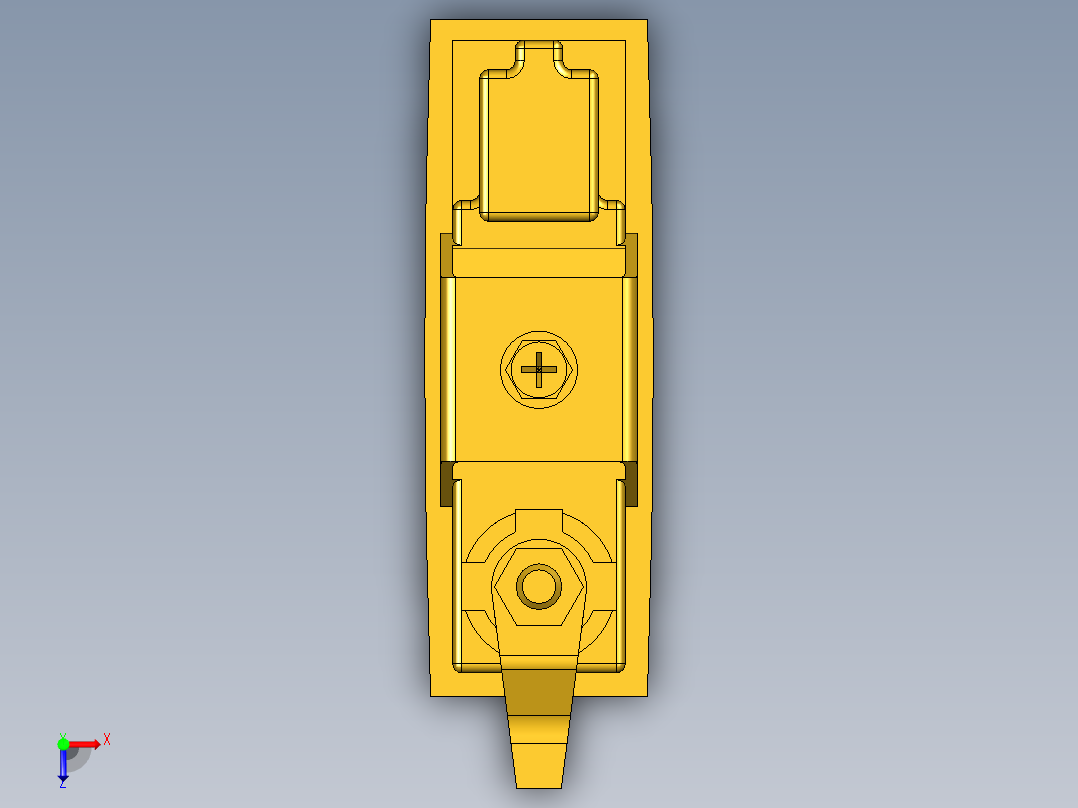 防水迫緊式門扣(C)5573-3D多系列多零件图纸模型俯视图