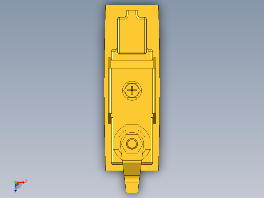 防水迫緊式門扣(C)5573-3D多系列多零件图纸模型俯视缩略图