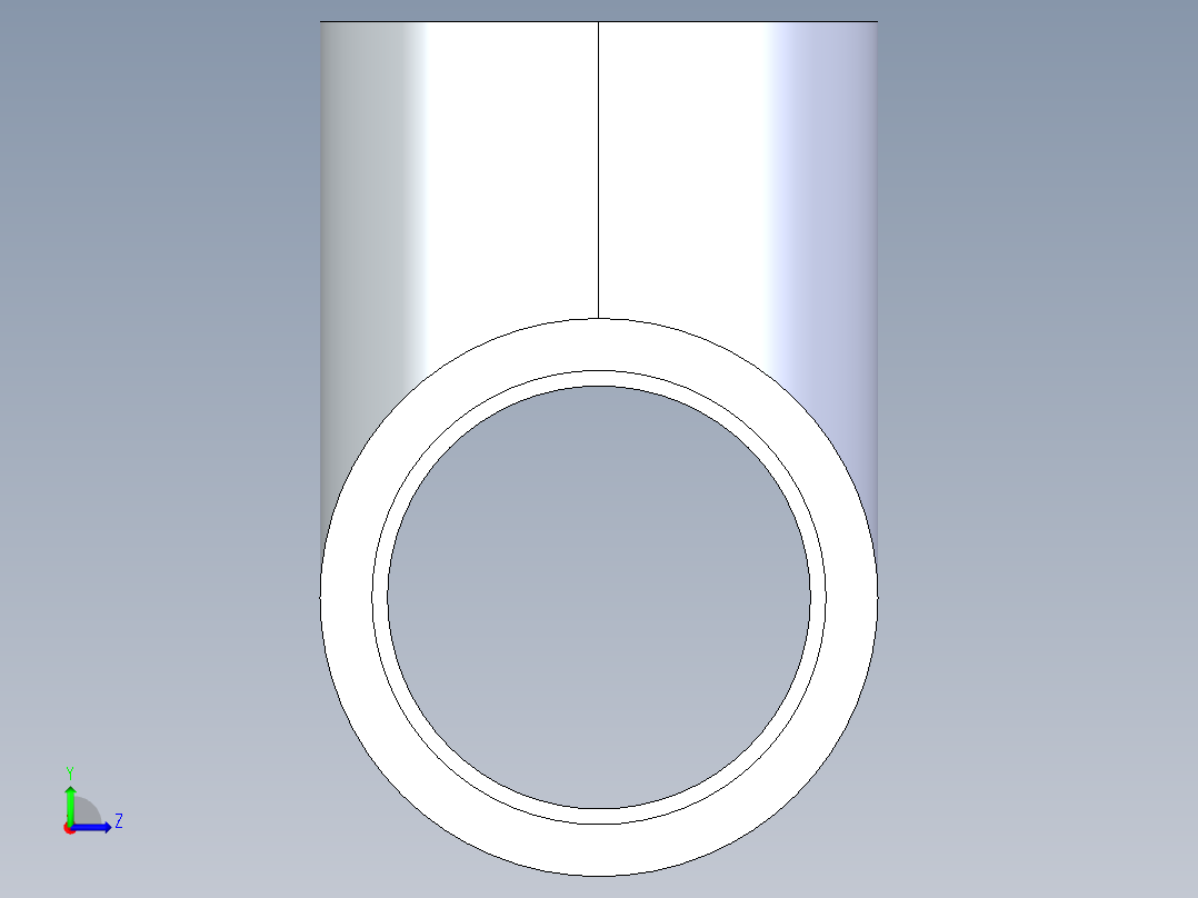 CPVC管件01-Sch80_Tee_SxSxS_9801-015_1.5in左视图