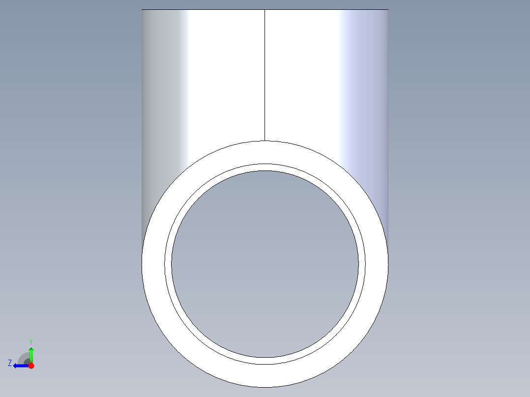 CPVC管件01-Sch80_Tee_SxSxS_9801-015_1.5in右视图