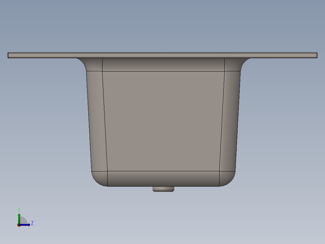 水槽、不锈钢水槽(67)左视图