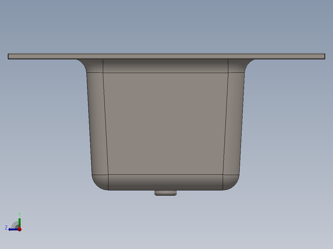 水槽、不锈钢水槽(67)右视图