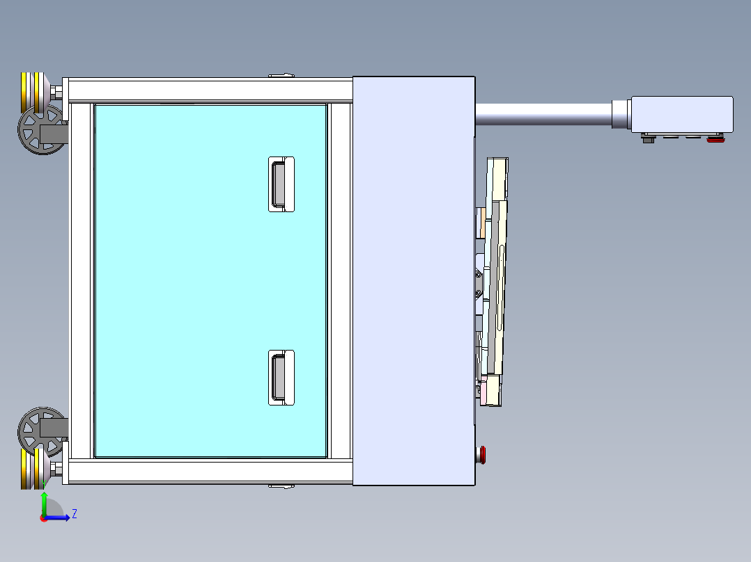 微小散装元件高速摆Tary盘（sw20可编辑+工程图）左视图