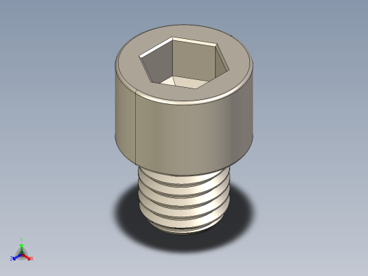 Screw_DIN_912_M12x12F_A2.STEP公制内六角螺钉