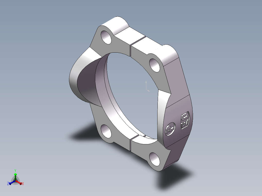 法兰接头、FL-64正等轴测图