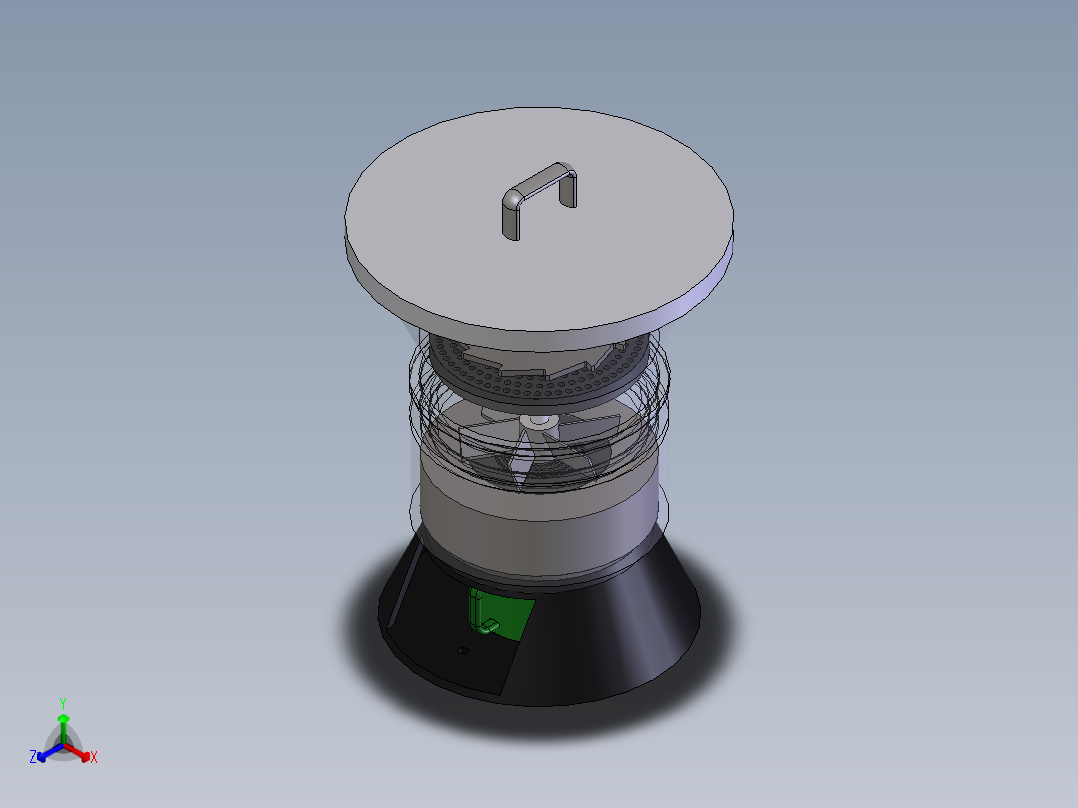 榨汁机正等轴测图