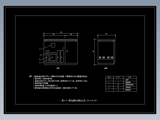 图41-8　配变监测补偿箱加工图（ZA-4-D1-08）