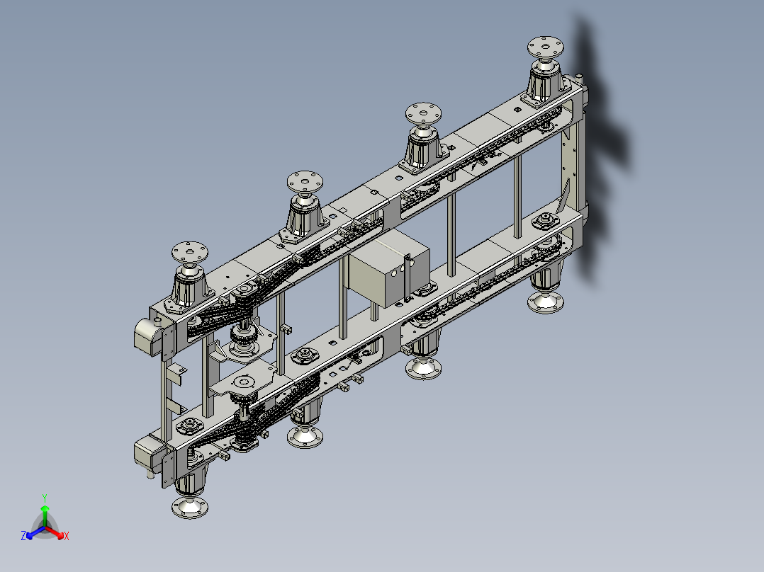 水陆两栖车底盘主视图