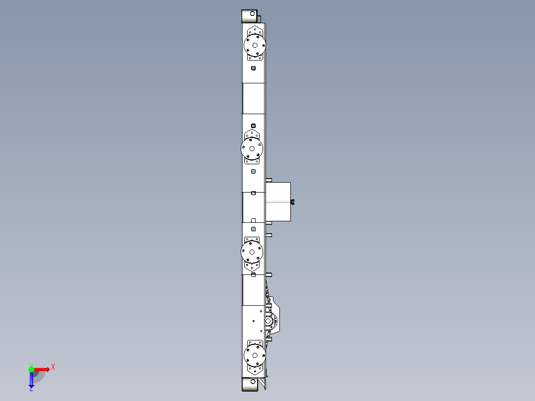 水陆两栖车底盘俯视图