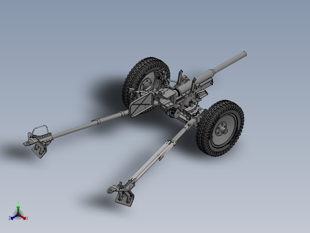大炮(2)正等轴测图