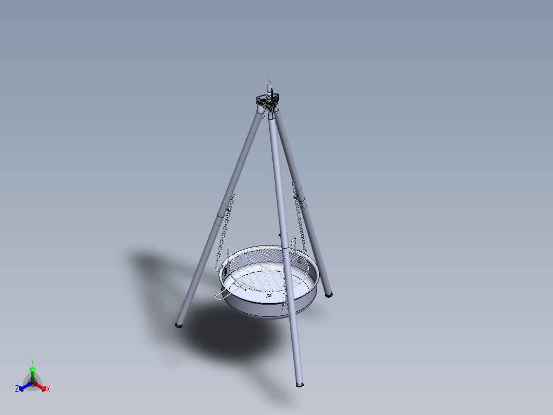 三脚架(11)正等轴测图