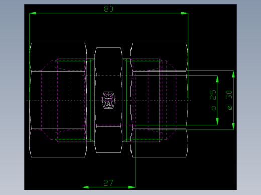 PARKER管接头EO Union G30SCF_front