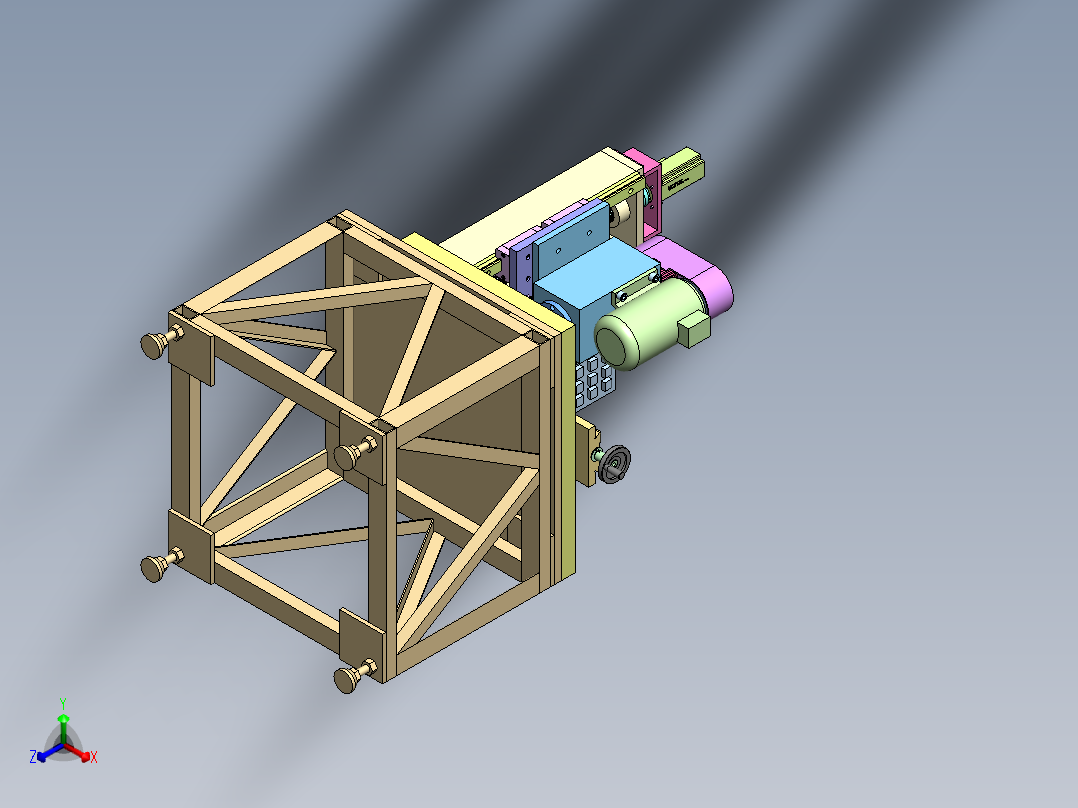 电火花机床  sw18正等轴测图