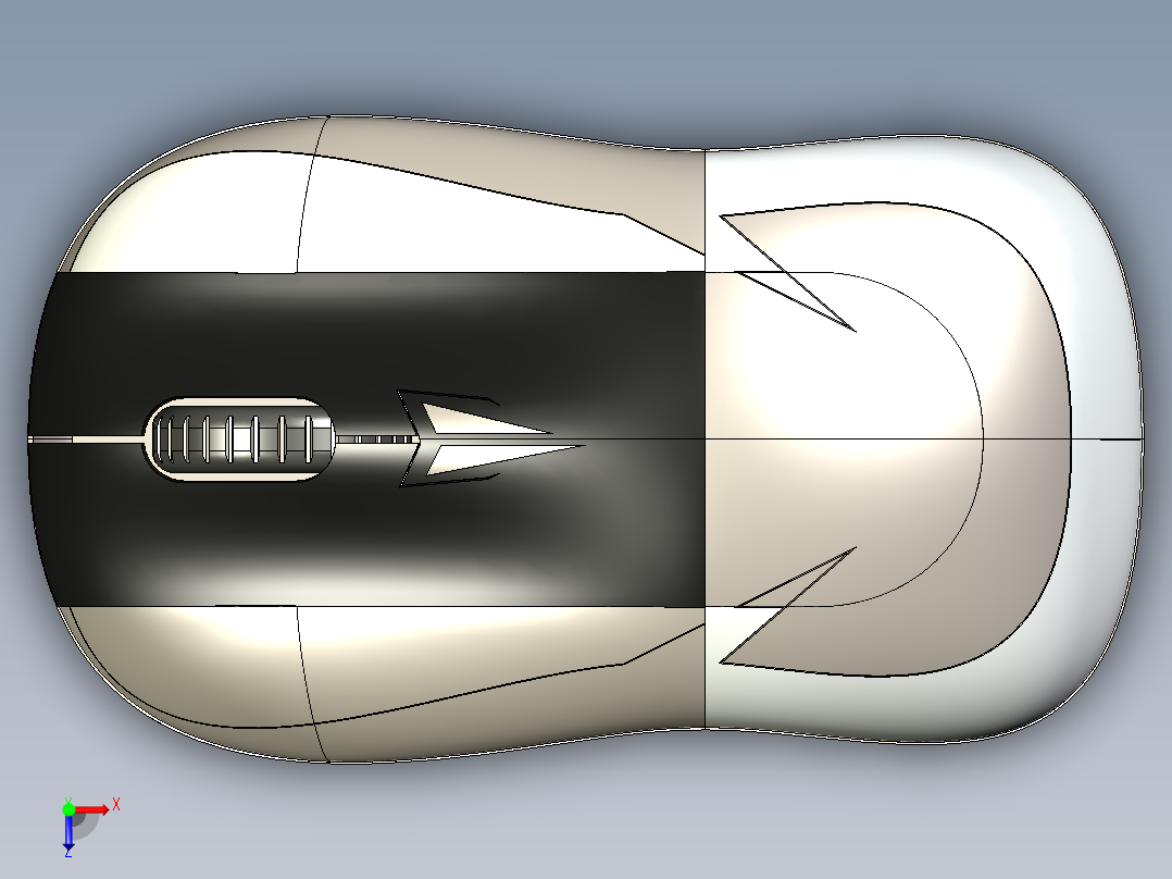 电脑鼠标1031俯视图