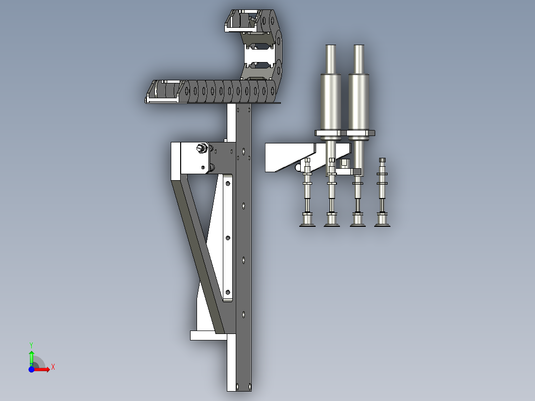 电池上下料机械手前视图