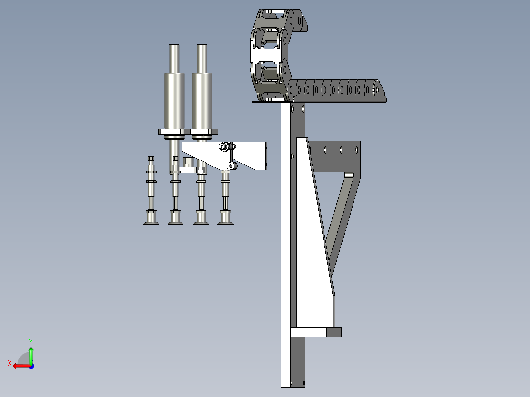 电池上下料机械手后视图