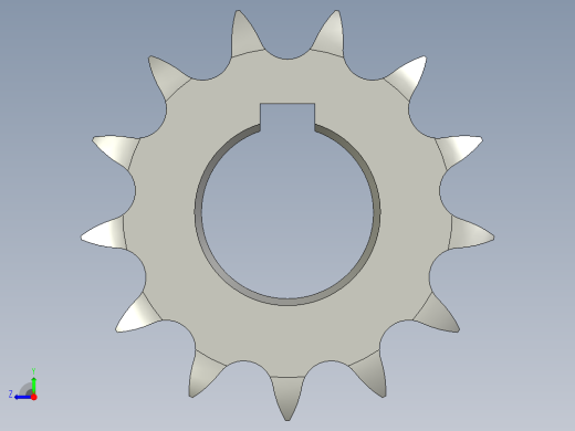 PDJ1008-A-09从动链轮08B-13Z-内孔25右视缩略图