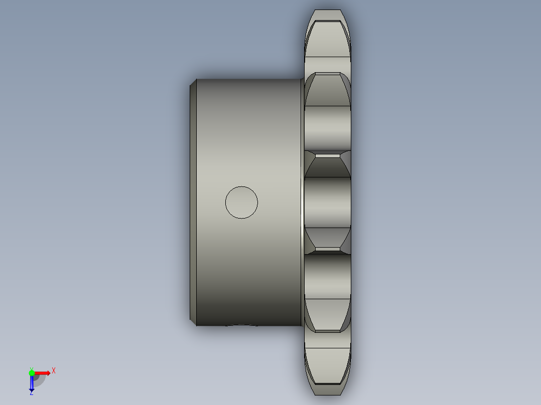 PDJ1008-A-09从动链轮08B-13Z-内孔25俯视图