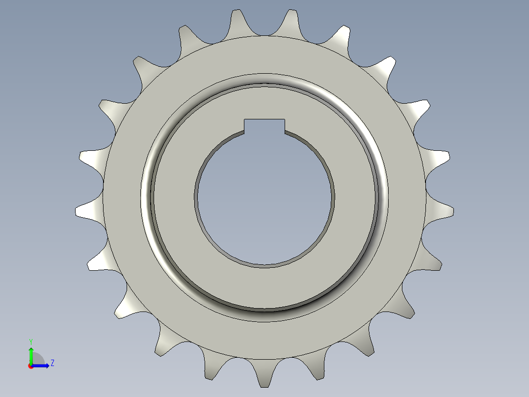 LC18MN-03-04取料台主动链轮10A-21T左视图