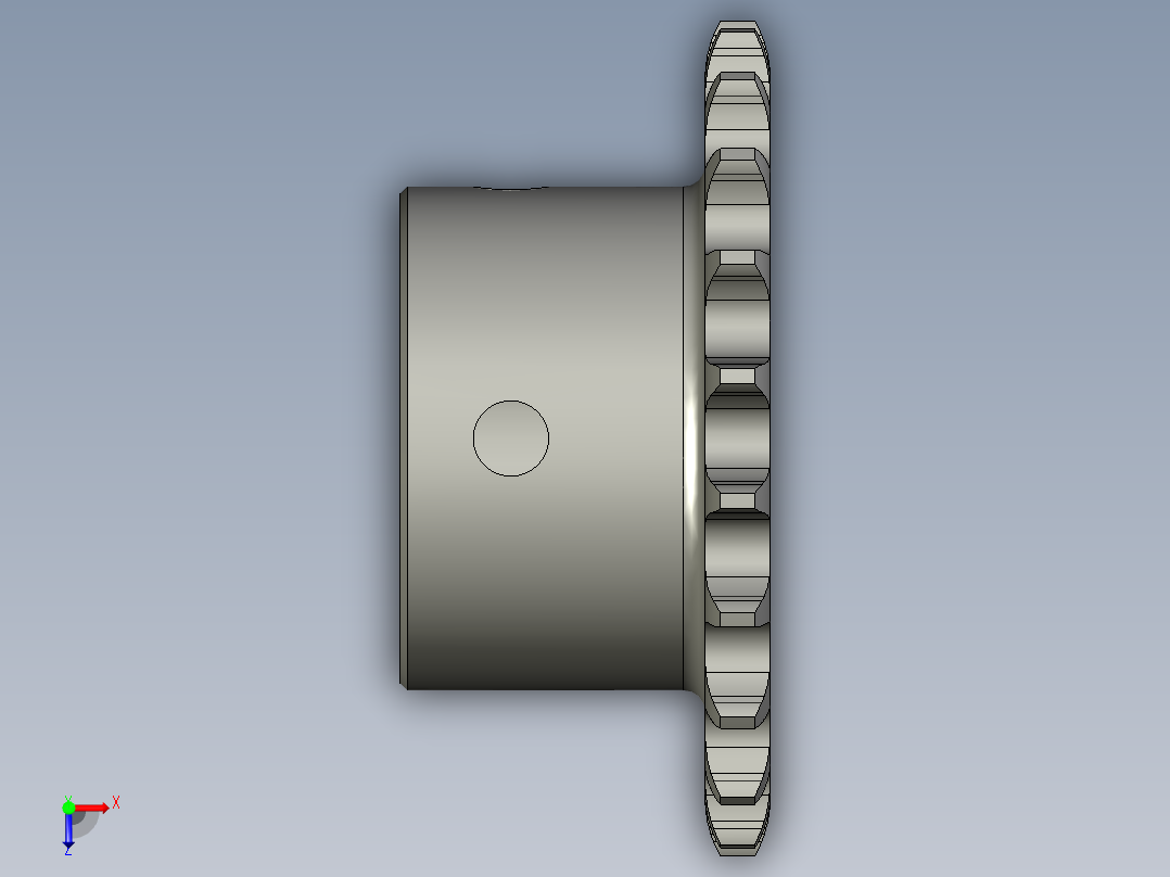 LC18MN-03-04取料台主动链轮10A-21T俯视图