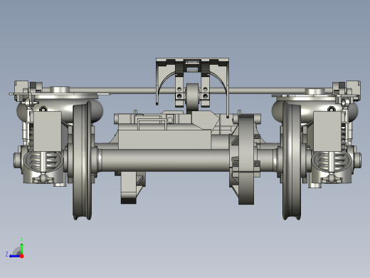 低地板独立旋转车轮动力转向架设计右视缩略图