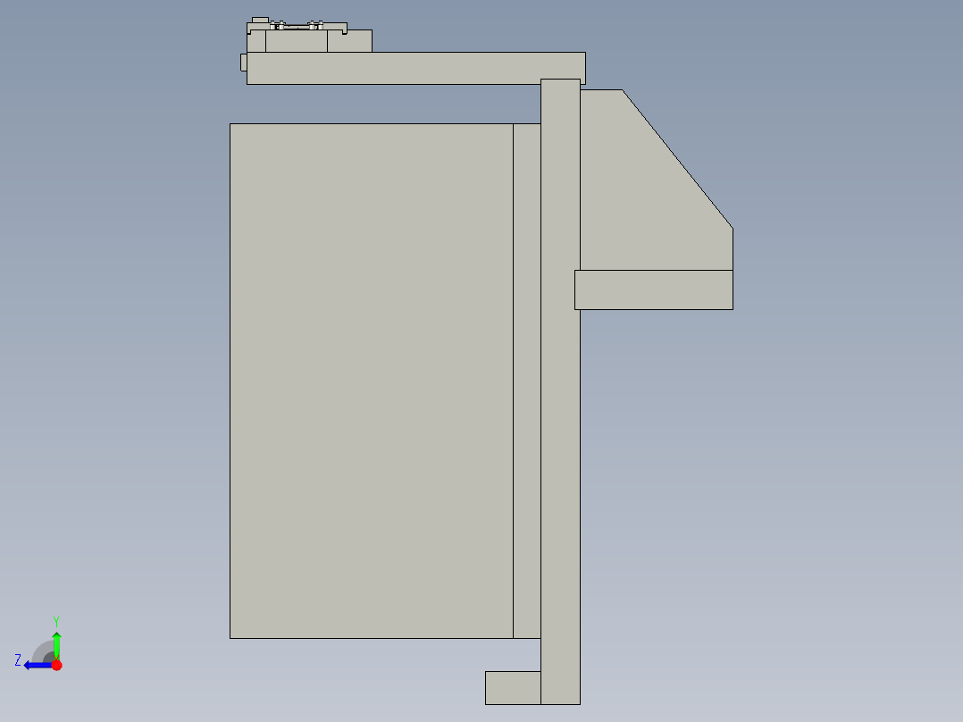 71020001激光检测座右视图