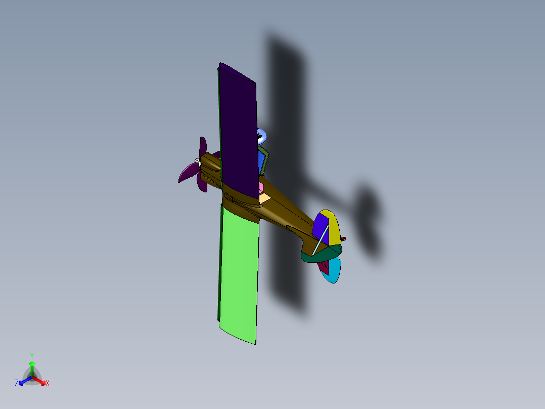 拆卸方便的航模遥控飞机主视图