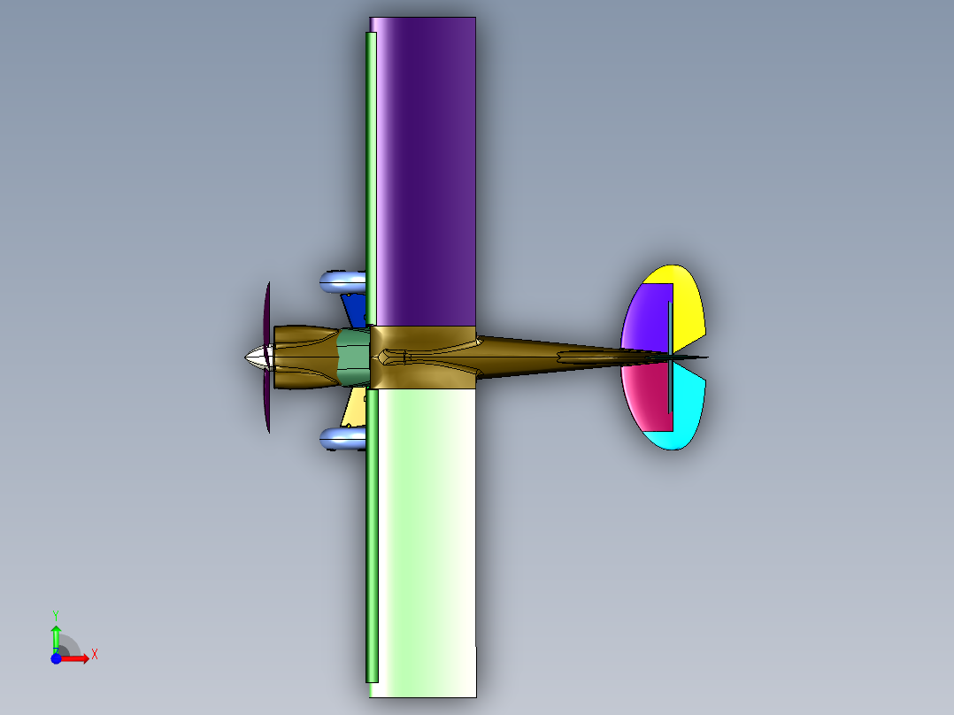 拆卸方便的航模遥控飞机前视图