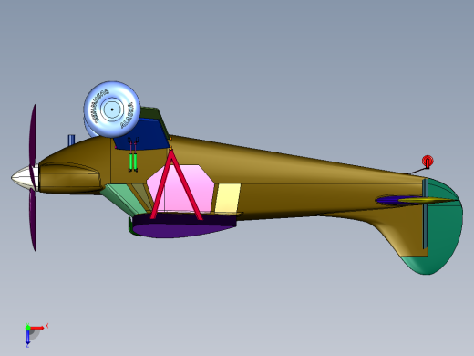 拆卸方便的航模遥控飞机俯视缩略图