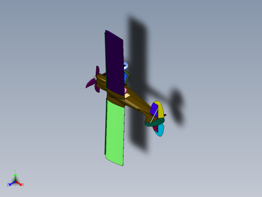 拆卸方便的航模遥控飞机正等轴测缩略图