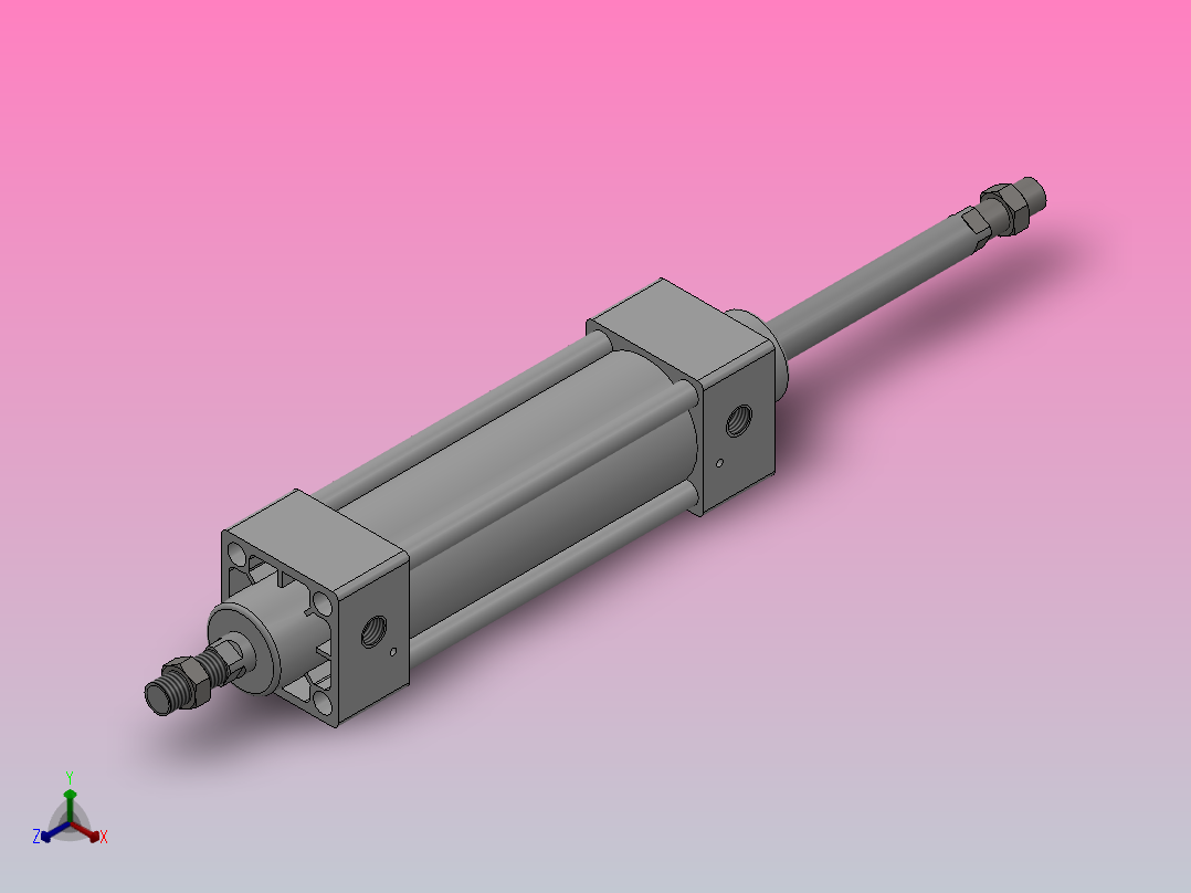 SUD双轴复动型气缸SUD32×75---CS1U主视图