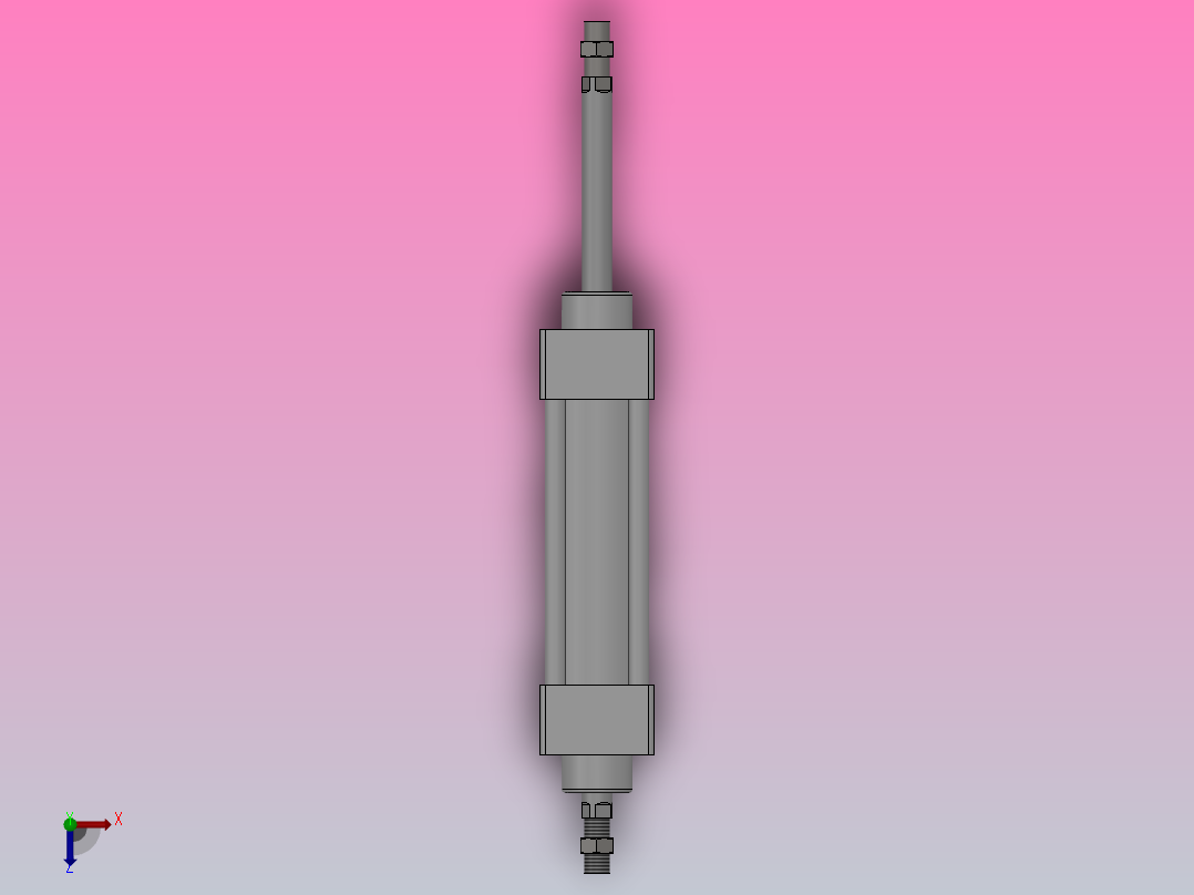 SUD双轴复动型气缸SUD32×75---CS1U俯视图