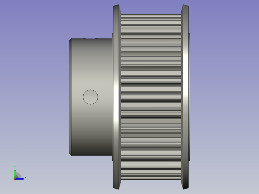 主动同步轮EBJ33_S5M150_30_B_H_d10左视缩略图
