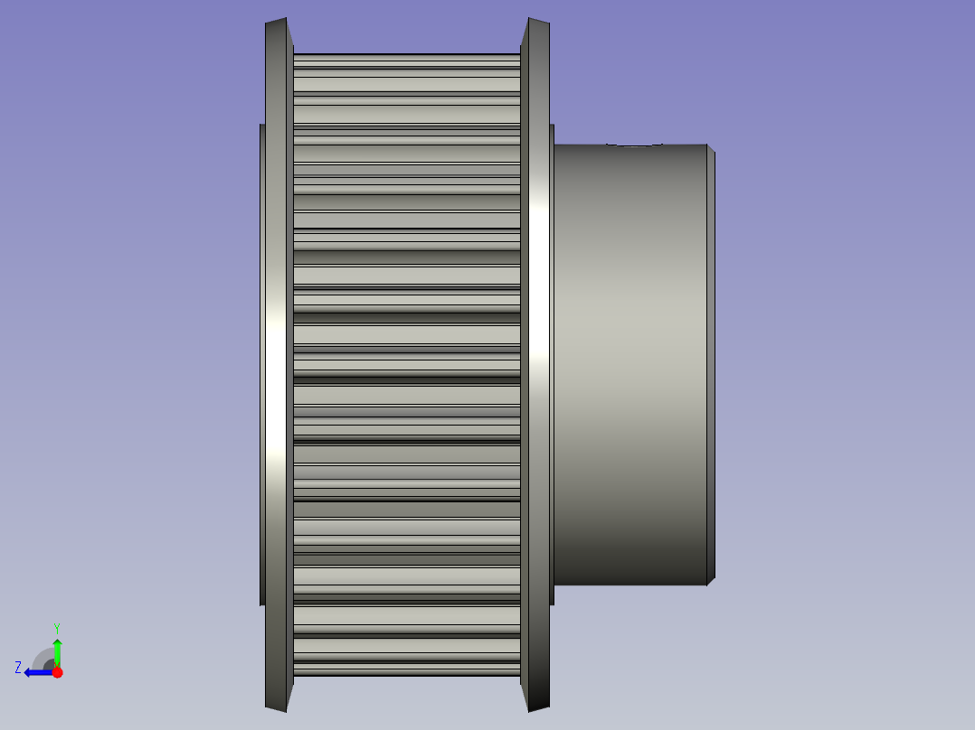 主动同步轮EBJ33_S5M150_30_B_H_d10右视图