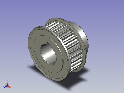 主动同步轮EBJ33_S5M150_30_B_H_d10正等轴测缩略图