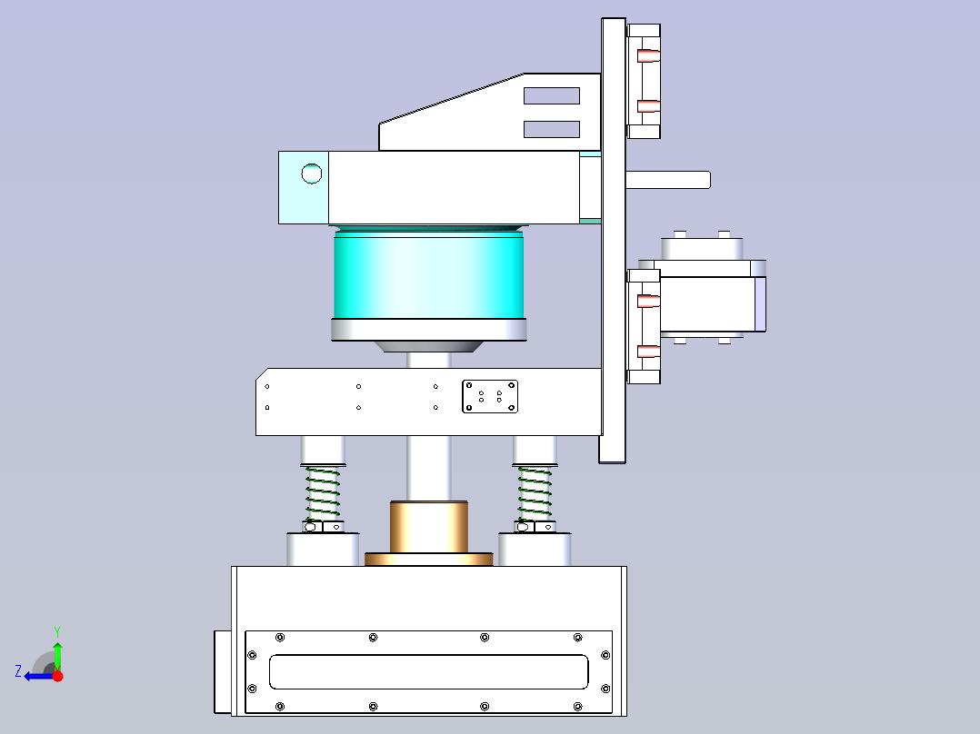 自动对位高精度真空贴合机右视图