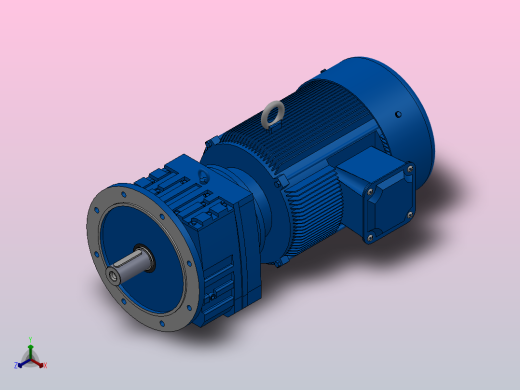 RF97法兰轴伸式安装斜齿轮减速机RF97-Y30-4P-200L-M1-0°-Φ450