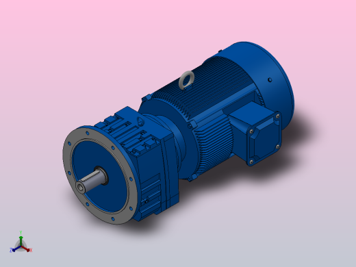 RF97法兰轴伸式安装斜齿轮减速机RF97-Y30-4P-200L-M1-0°-Φ450正等轴测缩略图