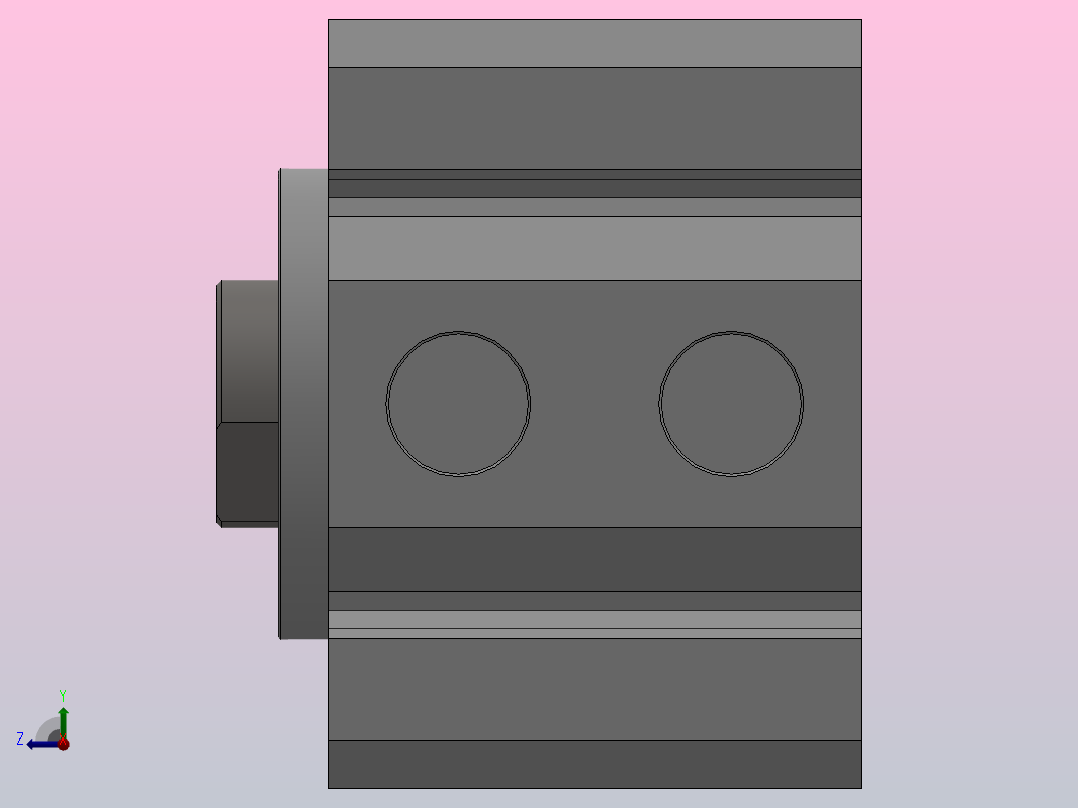 SDA超薄气缸系列SDA 50×20右视图