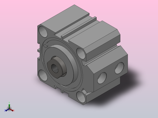 SDA超薄气缸系列SDA 50×20正等轴测缩略图