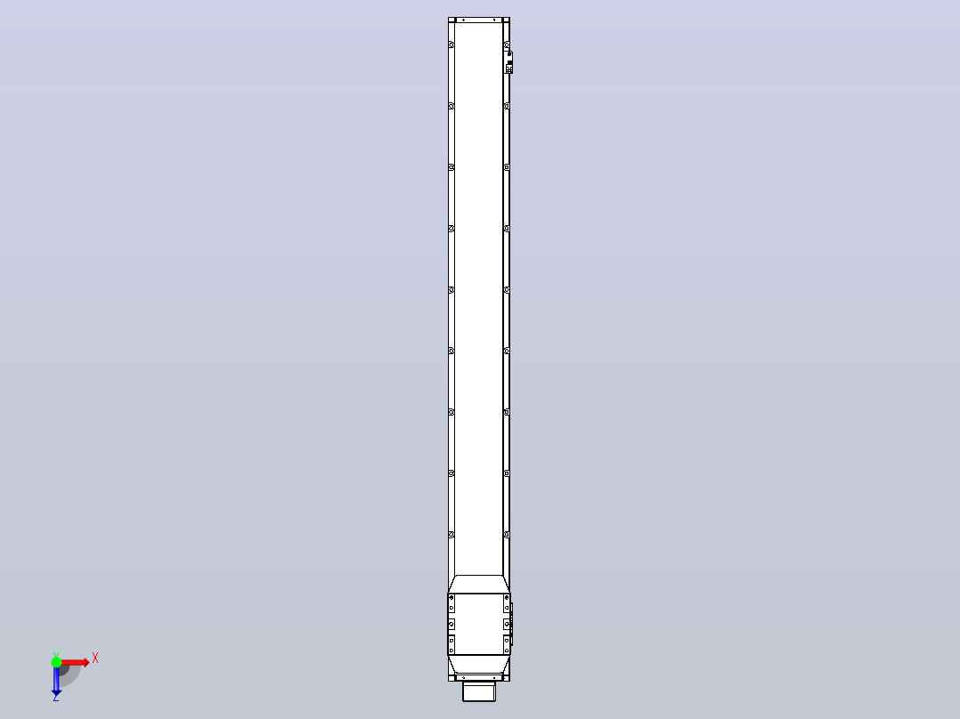 滚珠丝杠直线轴内置导轨TPA-GCR-150-2010C-L1350-MP-M75-N3俯视图